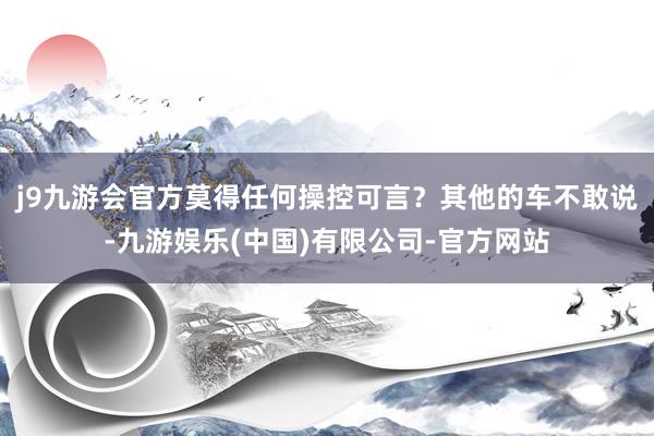 j9九游会官方莫得任何操控可言？其他的车不敢说-九游娱乐(中国)有限公司-官方网站