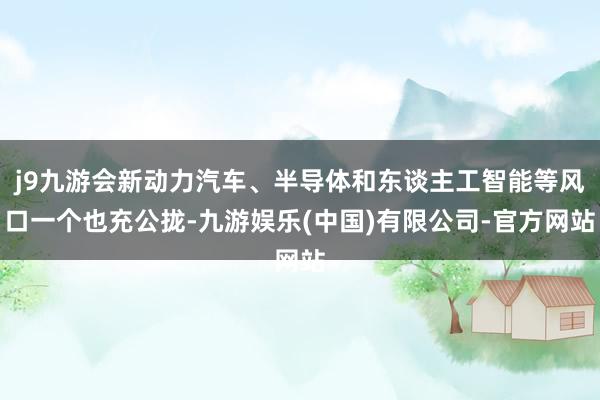 j9九游会新动力汽车、半导体和东谈主工智能等风口一个也充公拢-九游娱乐(中国)有限公司-官方网站