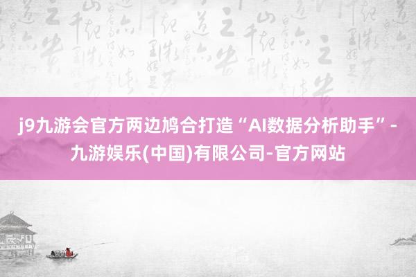 j9九游会官方两边鸠合打造“AI数据分析助手”-九游娱乐(中国)有限公司-官方网站