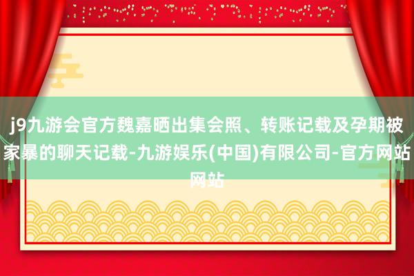 j9九游会官方魏嘉晒出集会照、转账记载及孕期被家暴的聊天记载-九游娱乐(中国)有限公司-官方网站