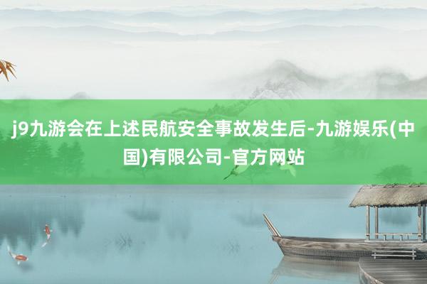 j9九游会在上述民航安全事故发生后-九游娱乐(中国)有限公司-官方网站