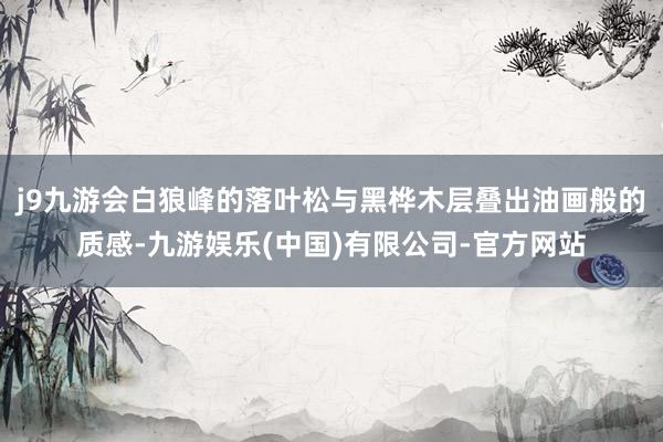 j9九游会白狼峰的落叶松与黑桦木层叠出油画般的质感-九游娱乐(中国)有限公司-官方网站