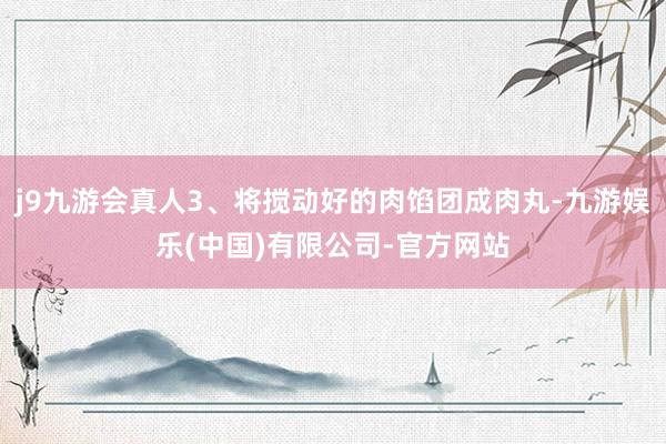 j9九游会真人3、将搅动好的肉馅团成肉丸-九游娱乐(中国)有限公司-官方网站