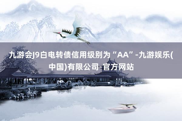 九游会J9白电转债信用级别为“AA”-九游娱乐(中国)有限公司-官方网站