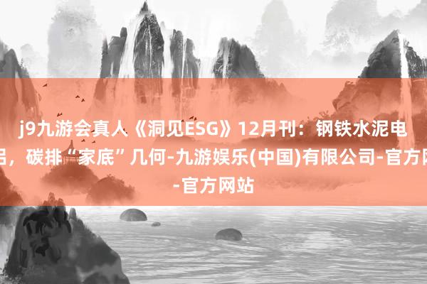 j9九游会真人《洞见ESG》12月刊：钢铁水泥电解铝，碳排“家底”几何-九游娱乐(中国)有限公司-官方网站
